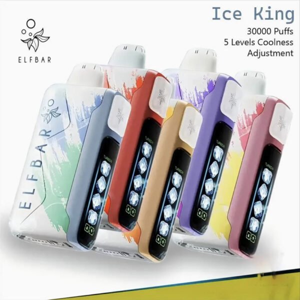 ELFBAR ICE KING 30000 PUFFS DISPOSABLE POD - VAPE SINGAPORE STORE The ELFBAR ICE KING 30000 PUFFS DISPOSABLE Ready stock in our sg singapore store online shop for same day delivery. Discover a new of convenience with the ELFBAR 30K ICE KING 30,000 PUUFS. With a generous 20ml e-liquid capacity and a long 850mAh Battery, this device is designed for those who extended vaping without frequent refills or recharges Its impressive capacity ensures you'll have ample time to various flavors and enjoy a consistent experience throughout the. With up to 30000 puufs, the ELF BAR KING is perfect for long-lasting satisfaction. Enjoy truly customizable vaping experience with 5 levels of coolness. feature lets you tailor the sensation to your personal, whether you prefer subtle chill or a intense icy blast. Adjusting the coolness level is simple and quick, allowing to find the perfect balance that suits your mood and enhances your vaping enjoyment every time you take a puff. Specification : Puff : 30,000 Puffs Battery Capacity : 850 mAh Charging : Rechargeable with Type C Nicotine Strength : 5% Coil : Dual Mesh Coil Adjustable Wattage and Airflow Smart Display - Battery and puff count Charging Time : Roughly 15 min Available Flavour : Strawberry Watermelon Cola Ice Blackberry Cranberry Mixed Berry SG VAPE COD SAME DAY DELIVERY , CASH ON DELIVERY ONLY. TAKE BULK ORDER /MORE ORDER PLS CONTACT ME :  WhatsApp Us VIEW OUR DAILY NEWS INFORMATION : Telegram Channel