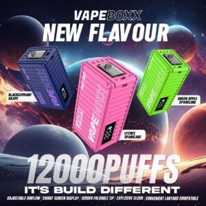VAPEBOXX 12000 PUFFS DISPOSABLE - VAPE SINGAPORE STORE The VAPEBOXX 12000 PUFFS DISPOSABLE Ready stock in our sg singapore store online shop for same day delivery. The VAPEBOXX 12k disposable box from VAULT VAPE is an innovative addition to the vaping market, offering an impressive puff capacity of 12,000 hits with a 5% nicotine concentration. Overall, the VAPEBOXX 12k Puffs disposable box appears to combine a high puff count with several user-friendly features, making it an appealing choice for vapers seeking convenience, performance, and customization options. Specifications : Approx. 12000 puffs Smart Screen Display Airflow Adjustment Hidden Foldable Tip Explosive Cloud Rechargeable Battery Charging Port: Type-C Available Flavour : Mix Fruit Kiwi Strawberry Apple Lychee Sparkling Lemon Sprite Energy Drink Blackcurrant Grape Grape Sparkling Grape Yogurt Strawberry Ice Cream Apple Sugus Green Apple Sparkling Solero Ice Cream Strawberry Sugus Original Yakult SG VAPE COD SAME DAY DELIVERY , CASH ON DELIVERY ONLY. TAKE BULK ORDER /MORE ORDER PLS CONTACT ME :  WhatsApp Us VIEW OUR DAILY NEWS INFORMATION : Telegram Channel