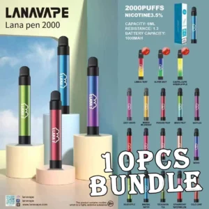 10PCS LANA PEN 2000 PUFFS DISPOSABLE POD BUNDLE - VAPE SINGAPORE STORE - Buy 10pcs of Lana Pen 2000 Puffs with amazing price! - Free Delivery Specification : Nicotine Strength: 3%(30mg) E-Liquid Capacity: 6ml Non-Rechargeable Available Flavour : Lush Ice (Watermelon) Strawberry Watermelon Lychee Sweet Peach Lemon Tart Mango Milkshake Strawberry Milk Lime Passion Fruit Sour Apple Cold Coke Mineral Water Mix Fruit Coconut Juice Cantaloupe Berry Super Mint Passion Fruit Tie Guan Yin Grape Skittle SG VAPE COD SAME DAY DELIVERY , CASH ON DELIVERY ONLY. TAKE BULK ORDER /MORE ORDER PLS CONTACT ME :  WhatsApp Us VIEW OUR DAILY NEWS INFORMATION : Telegram Channel The LANA 2000 has a fashionable appearance. It uses a stainless steel tube as a carrier and wraps a layer of transparent glass. Lana always pays attention to the user's comfort and brings customers the ultimate holding experience. The Lana pen is equipped with a high-quality filter cotton core, and the newly developed fog Chemical technology, intelligent temperature control chip, the cigarette holder adopts ergonomic design, which fits most people's lips and creates a natural smoking experience. The Lana pen does not need to be charged repeatedly and can be thrown away after use. The built-in battery capacity of 1000mAh, 6ml of cigarette The oil reserve ensures that users can finish each Lana pen, and each Lana pen can pump 2000puffs on average. Lana pays attention to the use experience of each customer and continuously improves the product, only to bring better products to customers.