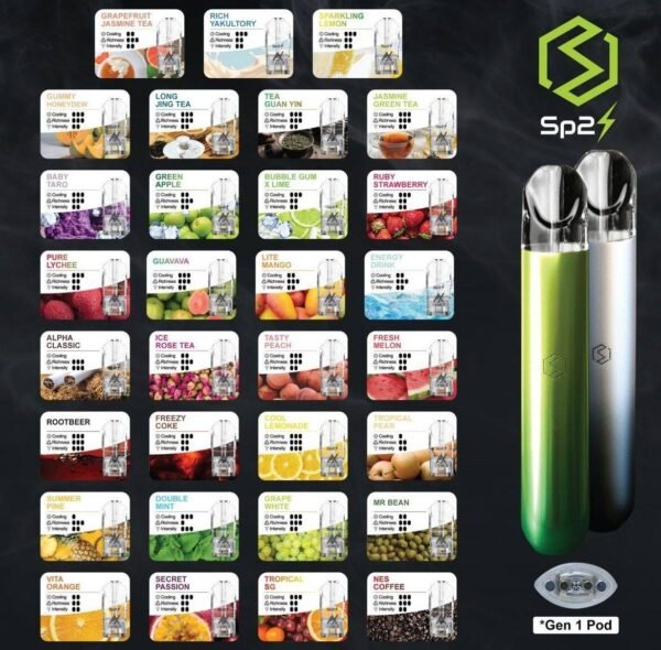 SP2 POD - VAPE SINGAPORE STORE SP2, a pioneer in the vaping industry, delivers premium nicotine salt in 30+ delightful flavors, each at 3% nicotine. With magnetic connections, SP2 offers effortless plug-and-play convenience for vapers. Experience the wide range of SP2 Pod flavors that you’re always imagined testing at SGVAPEON now!  Explore our comparison blog on the SP2 vs RELX brand. TASTE THE POWER! Same Day Delivery For Orders Before 5PM! Specification : Nicotine : 3% Capacity : 2.5 ml per pod Package Included : 3 SP2 Pods in one box Compatible Device : LANA Premium Device RELX Classic Device Dark Ride 3s Device DD Cube Device Sp2 Blitz Device Available Flavour :  Watermelon Rootbeer Long Jing Tea Honeydew Rose Tea Jasmine Green Tea Tie Guan Yin Tropical SG Taro Bubblegum X Lime Green Apple Cola Mint Green Bean White Grape Lemonade Mango Alpha Classic Passion Fruit Orange Guava Peach Pineapple 100plus Pure Lychee Ruby Strawberry Nes Coffee Grapefruit Jasmine Tea Sparkling Lemon Yakult Tropical Citrus Lime Fizzy Icy Herbal Tea Zes Tea Golden Chrysanthemum Himalaya Mineral Himalaya Jasmine Himalaya Lychee Himalaya Lemon SG VAPE COD SAME DAY DELIVERY , CASH ON DELIVERY ONLY. TAKE BULK ORDER /MORE ORDER PLS CONTACT ME :  WhatsApp Us VIEW OUR DAILY NEWS INFORMATION : Telegram Channel