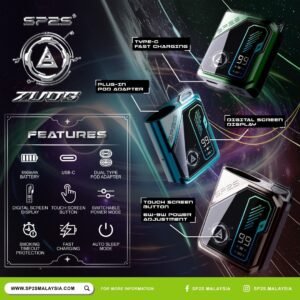 SP2 ZUOS DEVICE - VAPE SINGAPORE STORE The SP2 ZUOS is a high-performance Device that combines power adjustment, overdraw protection, and low battery protection. With a 650mAh battery and fast Type-C charging, it offers four adjustable power levels ranging from 6W to 9W. Easy to use and perfect for everyday device users. ZUOS Device Vape Ready stock in our sg singapore store online shop for same day delivery. Order Now! Specification : Compatibility: Supports a wide range of pods (compatible with Legendaa pod & SII pods) Dimensions: 47.6mm (L) × 19.6mm (W) × 55.3mm (H) Battery Capacity: 650mAh for long-lasting usage Charging: Type-C fast charging supported for added convenience Power Adjustment: Four adjustable wattage levels – 6W, 7W, 8W, 9W – for personalized vaping experience Display: LED digital screen for real-time power and battery status Compatible Pod With : SP2 POD LANA POD R-ONE POD RELX POD Available Color : Metallic Glacia Rose Gold Greeny Cool Gray SG VAPE COD SAME DAY DELIVERY , CASH ON DELIVERY ONLY. TAKE BULK ORDER /MORE ORDER PLS CONTACT ME :  WhatsApp Us VIEW OUR DAILY NEWS INFORMATION : Telegram Channel