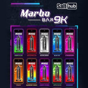 SALTHUB MARBO 9000 PUFFS DISPOSABLE POD - VAPE SINGAPORE STORE The Salthub Marbo 9000 Puffs Disposable Vape Ready stock in our sg singapore store online shop for same day delivery. Specifications: Puff:9000 Puffs Nicotine : 3% Capacity : 14ml Ejuice & Working with Mesh Heating Coil Airflow Control Ring to Obtain MTL & DTL Charging : Rechargeable with Type C Available Flavour : Sparkling Lemon Apple Aloe Blue Ice Cola Double Mint Grape Grape Lychee Orange Sour Mix Berry Peach Peach Strawberry Pink Berry Rainbow Candy Watermelon Watermelon Bubblegum Strawberry SG VAPE COD SAME DAY DELIVERY , CASH ON DELIVERY ONLY. TAKE BULK ORDER /MORE ORDER PLS CONTACT SELLER :  WhatsApp Us