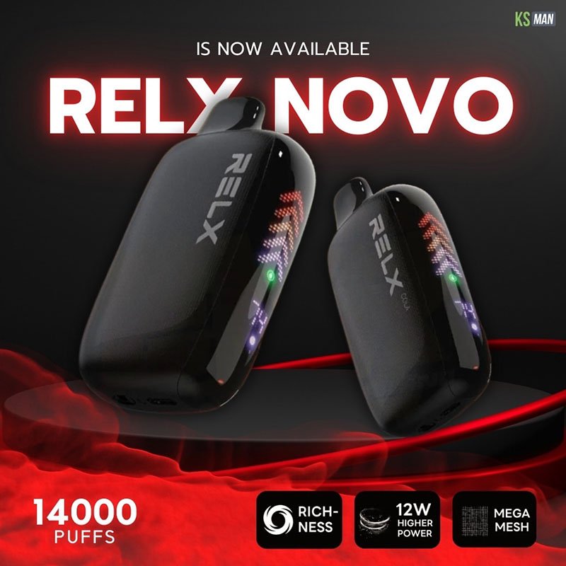 RELX NOVO 14000 PUFFS DISPOSABLE POD - VAPE SINGAPORE STORE The Relx Novo 14000 Puffs Disposable Vape Ready stock in our sg singapore store online shop for same day delivery. The RELX NOVO 14k Puff disposable vape is an impressive entry in the vaping world, designed to meet the demands of users looking for a high-capacity, easy-to-use device. With an extended lifespan of 14,000 puffs, this device is tailored for convenience, making it an ideal choice for those who want reliable performance without frequent replacements. Here’s a closer look at what makes the RELX NOVO 14,000 a top choice among disposable vapes. The RELX NOVO 14000 Puff stands out for its longevity, providing one of the highest puff counts available in a disposable device. This feature allows users to enjoy consistent flavor and performance over an extended period, reducing the need for frequent replacements. An LED screen on the device displays essential information, including battery life and puff count. This feature allows users to monitor their usage and battery level at a glance, adding convenience to the vaping experience. Specifications: Puff : 14,000 Puffs Battery : 500mAh Nicotine Strength : 3% (30mg) Full-size LED screen showing battery life and puff count Mesh coil Charging : Rechargeable with Type C Approximately 15–30 minutes Available Flavour : Cola Double Mint Grape Java Chip Sea Salt Lemon Sour Lime Ice Watermelon SG VAPE COD SAME DAY DELIVERY , CASH ON DELIVERY ONLY. TAKE BULK ORDER /MORE ORDER PLS CONTACT SELLER :  WhatsApp Us