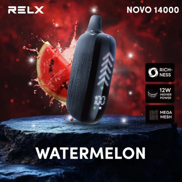 RELX NOVO 14000 PUFFS DISPOSABLE POD - VAPE SINGAPORE STORE The Relx Novo 14000 Puffs Disposable Vape Ready stock in our sg singapore store online shop for same day delivery. The RELX NOVO 14k Puff disposable vape is an impressive entry in the vaping world, designed to meet the demands of users looking for a high-capacity, easy-to-use device. With an extended lifespan of 14,000 puffs, this device is tailored for convenience, making it an ideal choice for those who want reliable performance without frequent replacements. Here’s a closer look at what makes the RELX NOVO 14,000 a top choice among disposable vapes. The RELX NOVO 14000 Puff stands out for its longevity, providing one of the highest puff counts available in a disposable device. This feature allows users to enjoy consistent flavor and performance over an extended period, reducing the need for frequent replacements. An LED screen on the device displays essential information, including battery life and puff count. This feature allows users to monitor their usage and battery level at a glance, adding convenience to the vaping experience. Specifications: Puff : 14,000 Puffs Battery : 500mAh Nicotine Strength : 3% (30mg) Full-size LED screen showing battery life and puff count Mesh coil Charging : Rechargeable with Type C Approximately 15–30 minutes Available Flavour : Cola Double Mint Grape Java Chip Sea Salt Lemon Sour Lime Ice Watermelon SG VAPE COD SAME DAY DELIVERY , CASH ON DELIVERY ONLY. TAKE BULK ORDER /MORE ORDER PLS CONTACT SELLER :  WhatsApp Us