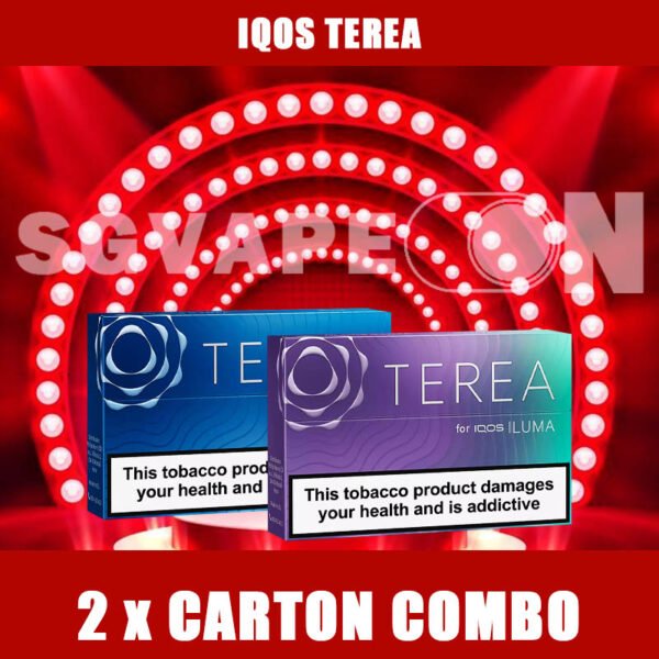 2 CARTON IQOS TEREA COMBO SET - Ready Stock in SINGAPORE | Fast delivery We Offer IQOS Terea 2 Carton Set Good Price and free delivery Now, available in Singapore with same-day delivery from SG Vape On, TEREA comes in 16 uniquely blended flavors, from icy menthols to rich, fruity or classic tobacco tones. Looking for the perfect IQOS companion? Explore the latest generation of TEREA HeatSticks, expertly engineered for the IQOS ILUMA series, including ILUMA ONE and ILUMA PRIME.   What’s Inside the Box? 1 carton = 10 packs 1 pack = 20 sticks Total = 200 sticks per carton What’s Mean Combo set? 2 CARTON IQOS TEREA 2 CARTON = 20 Pack Free Delivery, Just Order! TEREA Flavor Available : Menthol & Cooling Flavors- Black Green – Intense icy menthol paired with mellow tobacco and green fruit aroma(Best Seller#1) Purple Wave – Smooth tobacco base with dark berry and crisp menthol twist Blue – Deep menthol hit with peppermint for bold freshness Turquoise – Balanced cooling with toasted tobacco and subtle citrus Green – Mint-forward with zesty freshness and smooth tobacco base Bright Wave – Menthol-heavy with green fruit undertones Classic Tobacco Profiles- Amber – Mellow tobacco with nutty and woody hints, ideal for ex-HEETS Amber fans Russet – Strongest tobacco flavor, rich and malty with dark toast tones Sienna – Toasted blend with mild tea notes and a smooth woody finish Bronze – Full-bodied tobacco with cocoa and dried fruit complexity Zing Wave – Roasted flavor with light wood and nut aroma Apricity – Subtle mid-strength blend, woody and softly aromatic Fruity / Floral & Capsule Flavors- Yugen – Floral and fruity top notes with a refreshing aftertaste Auburn – Indonesian clove blended with vanilla and yellow fruits Berrine – Delicate floral and fruity notes with cool menthol and clove Mulint – A cool blend of floral, purple/blue fruit notes and menthol Oasis Pearl (capsule) – Light tobacco base with creamy tropical fruit; click for a burst of passionfruit coolness Sun Pearl (capsule) – Toasted blend with herbal spice; click to release watermelon menthol freshness Fast Same-Day Vape Delivery in SG COD only — Pay cash when your order arrives! 💬 Buying More? Bulk Orders Welcome! Message the seller directly via [WhatsApp Us] for faster arrangement. 📲 Don’t Miss Out! Get daily product news and promo updates — [Join Our Telegram Channel].
