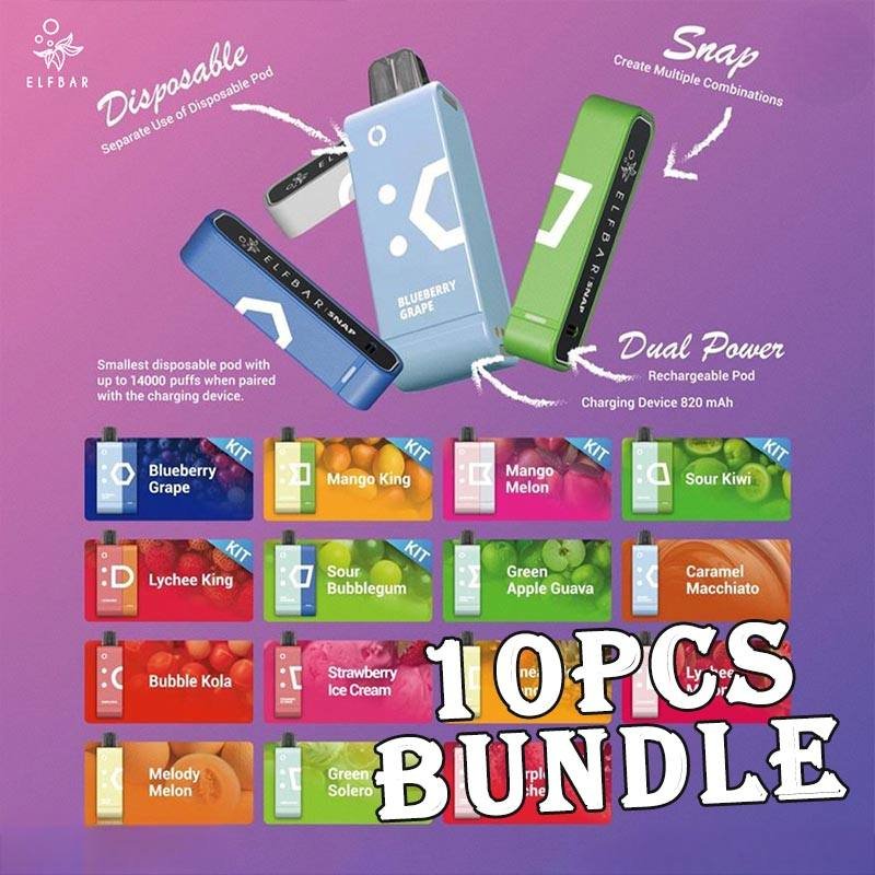 10pcs Elfbar Snap 14000 Puffs ( Cartridge Pod) Disposable Vape Bundle – Singapore Sales & Free Delivery Bulk Savings, Fast Delivery – The Perfect Elfbar Snap Vape Bundle in Singapore Looking for a budget-friendly way to stock up on your favourite disposable vapes? Get this 10pcs Elfbar Snap 14000 Puffs (Cartridge Pod) Disposable Vape Bundle at an unbeatable price, now with free islandwide delivery in Singapore! Elf bar Snap 14000 Specification : Puff: 14,000 Puffs Charging: Type-C rechargeable (approx. 15 mins) Nicotine Strength: 5% Coil Type: Mesh Coil Device Package Includes: 1 × 14K Battery Device (no pod) Cartridge Package Includes: 1 × Prefilled Pod (14k puffs only) Bundle Package Include : ✅ 10pcs Flavours with amazing price ✅ Free Delivery Within Singapore Area 📦 Order Today – Enjoy Fast & Free Delivery in Singapore! Don’t miss out on this value-packed 10pcs Elf Bar Snap 14000 (Cartridge Pod) Bundle. Whether you’re stocking up or sharing with friends, this deal is a no-brainer. Order now and get FREE same-day delivery in SG. Want something with more puffs? Explore our : ✅ Elf bar Snap 14000 collection ✅ Elfbar Series collection ✅ Puff Count colletion 💬 Buying More? Bulk Orders Welcome! Message the seller directly via [WhatsApp Us] for faster arrangement. 📲 Don’t Miss Out! Get daily product news and promo updates — [Join Our Telegram Channel].