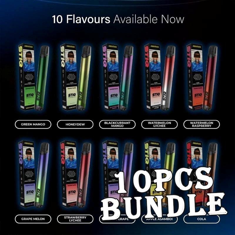 10pcs Vapetape Stiq 3000 Puffs Disposable Vape Bundle – Singapore Sales & Free Delivery Bulk Savings, Fast Delivery – The Perfect Vapetape Stiq Vape Bundle in Singapore Looking for a budget-friendly way to stock up on your favourite disposable vapes? Get this 10pcs Vapetape Stiq 3000 Puffs Disposable Vape Bundle at an unbeatable price, now with free islandwide delivery in Singapore! Vapetape Stiq 3000 Specification : Puff : 3,000 Puffs E-liquid Volume : 5ml Battery Capacity : 500mAh (Non-rechargeable) Coil Type : Mesh Coil Nicotine Strength : 3% (30mg) Bundle Package Include : ✅ 10pcs Flavours with amazing price ✅ Free Delivery Within Singapore Area 📦 Order Today – Enjoy Fast & Free Delivery in Singapore! Don’t miss out on this value-packed 10 pcs Vapetape Stiq 3000 Bundle. Whether you’re stocking up or sharing with friends, this deal is a no-brainer. Order now and get FREE same-day delivery in SG. Want something with more puffs? Explore our : ✅ Vapetape Stiq 3000 collection ✅ Vapetape Series collection ✅ Puff Count colletion 💬 Buying More? Bulk Orders Welcome! Message the seller directly via [WhatsApp Us] for faster arrangement. 📲 Don’t Miss Out! Get daily product news and promo updates — [Join Our Telegram Channel].