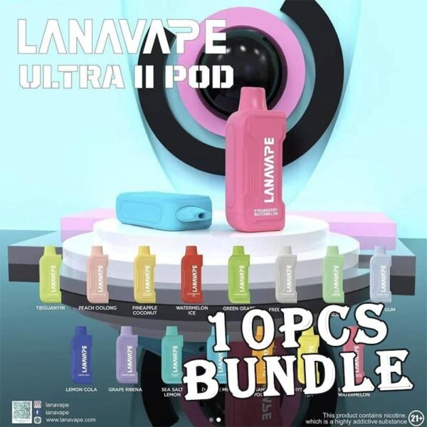 10pcs Lana Ultra II 16000 Puffs Disposable Vape (Cartridge) Bundle – Singapore Sales & Free Delivery Bulk Savings, Fast Delivery – The Perfect Lana Ultra II (Cartridge) Vape Bundle in Singapore Looking for a budget-friendly way to stock up on your favourite disposable vapes? Get this 10pcs Lana Ultra II 16000 Puffs Disposable Vape (Cartridge only) Bundle at an unbeatable price, now with free islandwide delivery in Singapore! Lana Ultra II 16000 Specification : Puff : 16000 Puffs Nicotine Strength : 3% (30mg Nic Salt) E-liquid Capacity : 10ml Battery Capacity : 750mAh (Rechargeable) Charging Port : Rechargeable with Type-C Design Starter Kit & Prefilled Pod Bundle Package Include : ✅ 10pcs Flavours with amazing price ✅ Free Delivery Within Singapore Area 📦 Order Today – Enjoy Fast & Free Delivery in Singapore! Don’t miss out on this value-packed 10 pcs Lana Ultra II 16000 (Cartridge only) Bundle. Whether you’re stocking up or sharing with friends, this deal is a no-brainer. Order now and get FREE same-day delivery in SG. Want something with more puffs? Explore our : ✅ Lana Ultra II 16000 Cartridge Pod collection ✅ LANA Series collection ✅ Puff Count colletion 💬 Buying More? Bulk Orders Welcome! Message the seller directly via [WhatsApp Us] for faster arrangement. 📲 Don’t Miss Out! Get daily product news and promo updates — [Join Our Telegram Channel].