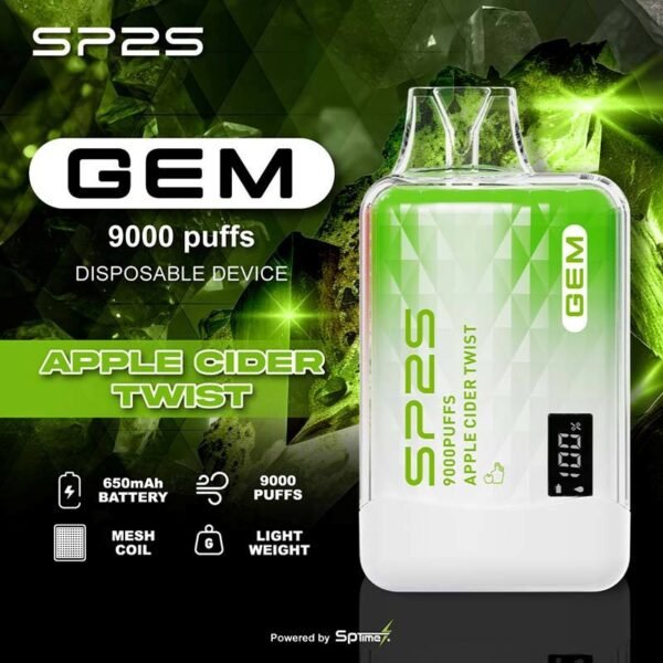 SP2S GEM 9000 Puffs Disposable – Singapore Ready Stock | SG VAPE ON Why Choose SP2S GEM 9000 Disposable? The SP2S GEM 9000 Puffs Disposable Vape is a top choice for vapers in Singapore who want performance and convenience. Designed by Nextgen, it combines a digital display screen, mesh coil, and a 650mAh rechargeable battery with Type-C charging. With 9000 puffs and over 20 flavour options, it’s perfect for both casual and experienced vapers. ✅ 9000 puffs for long-lasting sessions ✅ Mesh coil for richer flavour and smoother hits ✅ Rechargeable 650mAh battery with Type-C charging ✅ Digital display showing battery & e-liquid level ✅ Compact, stylish, and easy to carry Specifications : Puff Count: Approx. 9000 Coil Type: Mesh Coil Battery: 650mAh Rechargeable Charging Port: Type-C Fast Charging Screen: Digital Display for Battery & E-liquid Available Flavours : Apple Cider Twist Aloe Honey Blackcurrant Candy Banana Smoothie Frosty Strawberry Icy Mint Jasmine Green Tea Kim Quat Lemon Melon Crush Peach Fizzy Tea Guan Yin Tangy Kiwi Himalaya Mineral Honeydew Sago Sakura Grape Himalaya Jasmine Tea Himalaya Tea Guan Yin Sakura Tea Double Lychee Cucumber Lemon Why Vapers in Singapore Love SP2S GEM 9000 🚚 Fast Same-Day Delivery Available in Singapore 🔋 Rechargeable with Type-C for convenience 💨 Smooth airflow with mesh coil technology 📦 Wide flavour selection (20+ options) 🔒 100% authentic Nextgen disposable vape Frequently Asked Questions (FAQs) 1. How many puffs does SP2 GEM 9000 provide? Each device offers up to 9000 puffs, depending on usage. 2. Is SP2S GEM 9000 rechargeable? Yes, it has a 650mAh rechargeable battery with Type-C fast charging. 3. Does it have a display screen? Yes, it includes a digital display screen showing battery life and e-liquid levels. 4. Which flavours are popular in Singapore? Top picks include Apple Cider Twist, Cucumber Lemon, Tangy Kiwi and Blackcurrant Candy. Order SP2 GEM 9000 Disposable Today – Singapore Fast Delivery Get your SP2S GEM 9000 Disposable Vape today from SG VapeOn. Enjoy authentic products, wide flavour variety, and same-day delivery in Singapore. 👉 Order now and get same-day delivery across Singapore. 💬 Buying More? Bulk Orders Welcome! Message the seller directly via [WhatsApp Us] for faster arrangement. Or Wechat 微信：JoeyStudio08 📲 Don’t Miss Out! Get daily product news and promo updates — [Join Our Telegram Channel] Or Chat in Telegram